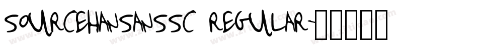 sourcehansanssc regular字体转换